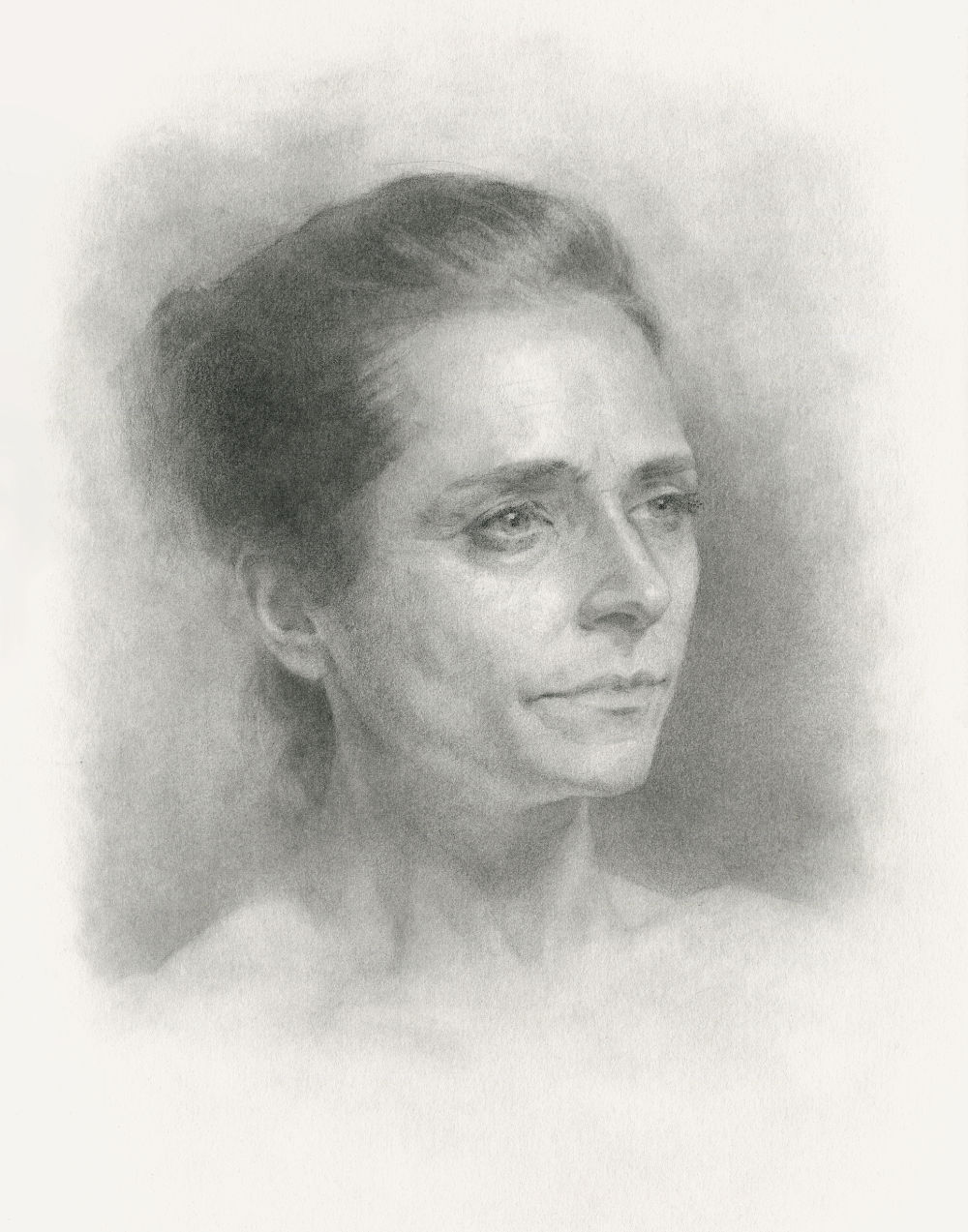 Portrait Drawing in Graphite on Paper, by Artist & Illustrator James Martin