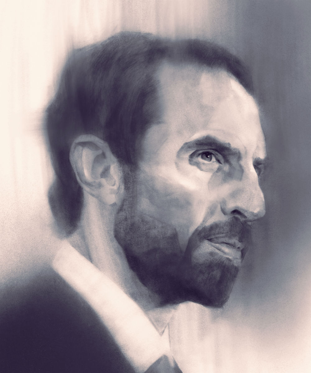 Gareth Southgate Illustration, by Artist & Illustrator James Martin