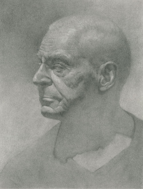 Portrait Drawing in Graphite on Paper, by Artist & Illustrator James Martin