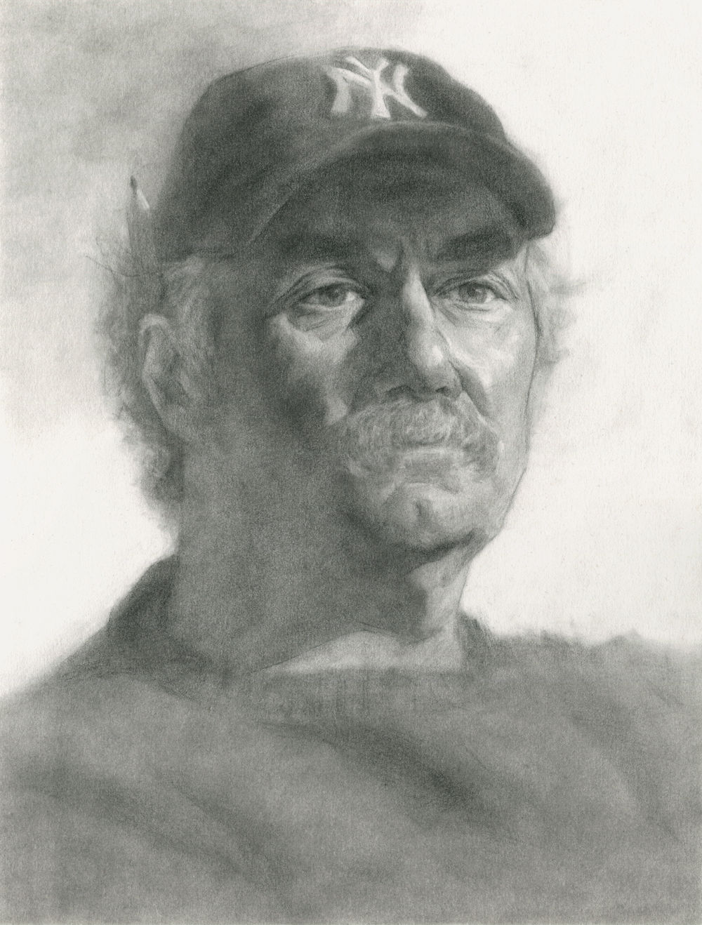 Portrait Drawing in Graphite on Paper, by Artist & Illustrator James Martin